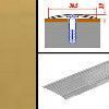Порог плоский 39,5х3,9мм Золото