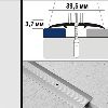 Порог полукруглый А5 39,5х3,7 мм Алюминий