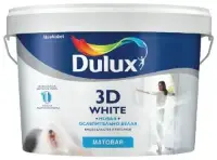 Краска водно-дисперсионная интерьерная Dulux 3D White BW матовая  (5л)