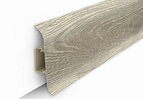 Напольный плинтус Идеал Классик К-П70п (c центральной планкой) 229 Дуб латте, 2200мм/70мм/22мм, 1 м.п.