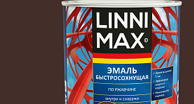 Грунт-эмаль быстросохнущая по ржавчине Linnimax для внутренних и наружных работ, RAL 8017 (шоколад)