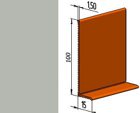 Гибкий напольный плинтус ПВХ JL100-1PC, агатовый серый (RAL 7038), 1 м.п.