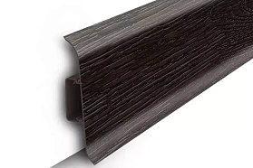 Напольный плинтус Идеал Классик К-П85п (пластиковый с кабель-каналом), 303 Венге темный 2200мм/85мм/22мм, 1 м.п.