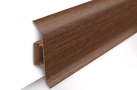 Напольный плинтус Идеал Классик К-П70п (c центральной планкой) 293 Орех Темный, 2200мм/70мм/22мм, 1 м.п.