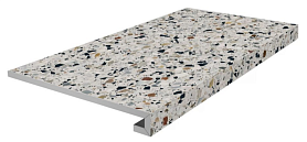 Ступень фронтальная клееная Kerama Marazzi Тосканская коллекция Бричиола KM6060G0001RGCF белый матовый обрезной 33x60x0,9