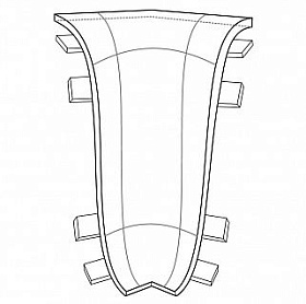 Угол внутренний для плинтуса Deconika Д-П85-В (пластиковый с кабель-каналом) 213 Дуб Северный 85мм