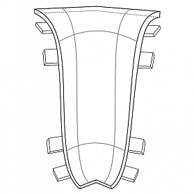 Угол внутренний к плинтусу Arbiton (пластиковый с кабель-каналом) 43 дуб Виктория