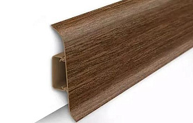 Напольный плинтус Идеал Классик К-П70п (c центральной планкой) 291 Орех, 2200мм/70мм/22мм, 1 м.п.
