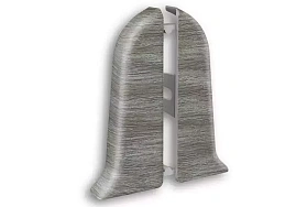 Торцевая заглушка (пара) для плинтуса Идеал Классик-85, К-П85-Тп 210 Дуб Пепельный, 85мм