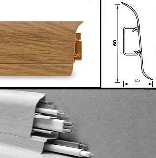 Плинтус напольный пластиковый с кабель каналом установка