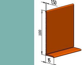 Гибкий напольный плинтус ПВХ JL100-1PC, пастельно-бирюзовый (RAL 6034), 1 м.п.