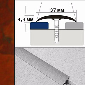 Порог одноуровневый В2 37х4,4 декорированный Пробка