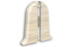 Торцевая заглушка (пара) для плинтуса Идеал Классик-70, К-П70-Тп 262 Клён вермонт, 70 мм