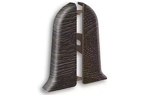 Торцевая заглушка (пара) для плинтуса Идеал Классик-70, К-П70-Тп 303 Венге темный, 70 мм