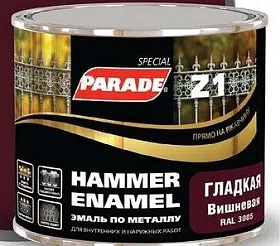 Эмаль по металлу PARADE Z1  RAL 3005  гладкая, вишневый Л-С