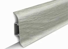 Напольный плинтус Идеал Классик К-П70п (c центральной планкой) 253 Ясень Серый, 2200мм/70мм/22мм, 1 м.п.