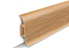 Напольный плинтус Идеал Классик К-П55п (пластиковый с кабель-каналом) 201 Дуб, 2200мм/55мм/22мм, 1 м.п.