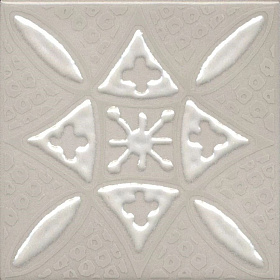 Декор Kerama Marazzi Марокканская коллекция Бахия KMD3STA018GN Декор 2 серый светлый глянцевый 9,8x9,8x0,7