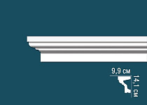 Молдинг Перфект гладкий AD349 99х141х2440 мм, 1 м.п.