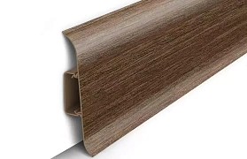 Напольный плинтус Идеал Классик К-П85п (пластиковый с кабель-каналом), 291 Орех 2200мм/85мм/22мм, 1 м.п.