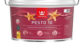 Эмаль стойкая универсальная для фасадов и интерьеров Tikkurila Pesto 10 алкидная матовая, база A