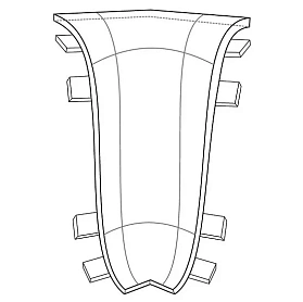 Угол внутренний для плинтуса Идеал Классик-55, К-П55-В (пластиковый с кабель-каналом) 171 Камешки, 55мм