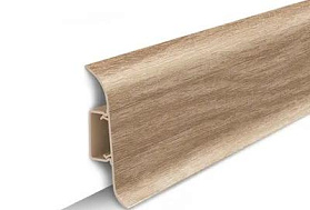 Напольный плинтус Идеал Классик К-П70п (c центральной планкой) 203 Дуб беленый, 2200мм/70мм/22мм, 1 м.п.
