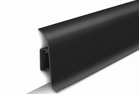 Напольный плинтус Идеал Классик К-П55п (пластиковый с кабель-каналом) 007 Черный, 2200мм/55мм/22мм, 1 м.п.