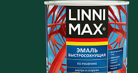 Грунт-эмаль быстросохнущая по ржавчине Linnimax для внутренних и наружных работ, RAL 6005 (зеленый мох)