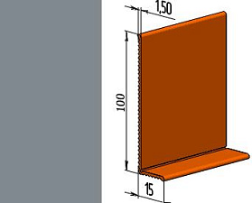 Гибкий напольный плинтус ПВХ JL100-1PC, телегрей (RAL 7046), 1 м.п.