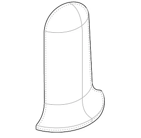 Угол наружный для плинтуса Идеал Классик-70, К-П70-Нк (пластиковый с кабель-каналом)  217 Дуб темный, 70 мм