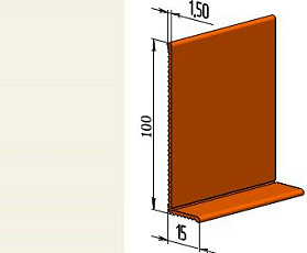 Гибкий напольный плинтус ПВХ JL100-1PC, белый (RAL 9010), 1 м.п.