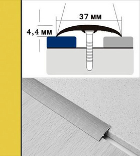 Порог одноуровневый В2 37х4,4 ламинированный Золото
