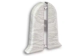 Торцевая заглушка (пара) для плинтуса Идеал Классик-85, К-П85-Тп  230 Дуб айсберг, 85мм