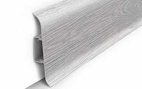 Напольный плинтус Идеал Классик К-П85п (пластиковый с кабель-каналом), 432 Дуб платиновый 2200мм/85мм/22мм, 1 м.п.