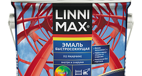 Грунт-эмаль быстросохнущая по ржавчине Linnimax для внутренних и наружных работ, база 3