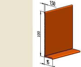 Гибкий напольный плинтус ПВХ JL100-1PC, жемчужный-белый (RAL 1013), 1 м.п.