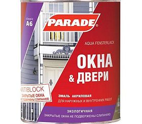 Эмаль Parade Classic А6 Окна & Двери акриловая