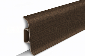 Напольный плинтус Идеал Классик К-П55п (пластиковый с кабель-каналом) 351 Каштан, 2200мм/55мм/22мм, 1 м.п.