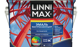 Грунт-эмаль быстросохнущая по ржавчине Linnimax для внутренних и наружных работ, база 1