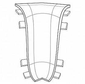 Угол внутренний для плинтуса Deconika Д-П70-В (пластиковый с кабель-каналом) 291 Орех 70мм