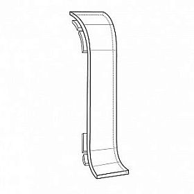 Соединитель для плинтуса Deconika Д-П70-С (пластиковый с кабель-каналом) 291 Орех 70мм
