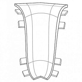 Угол внутренний к плинтусу Winart TERA 72мм 716 Сандал