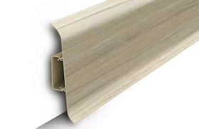 Напольный плинтус Идеал Классик К-П85п (пластиковый с кабель-каналом), 262 Клен Вермонт 2200мм/85мм/22мм, 1 м.п.