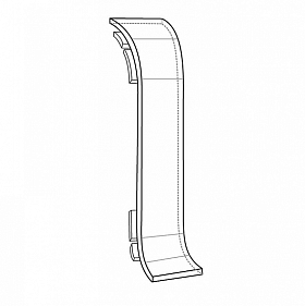 Соединительный элемент к плинтусу Arbiton (пластиковый с кабель-каналом) 11 Дуб Скальный