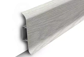 Напольный плинтус Идеал Классик К-П85п (пластиковый с кабель-каналом), 230 Дуб айсберг 2200мм/85мм/22мм, 1 м.п.