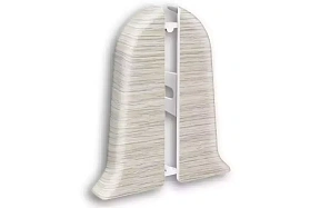 Соединитель для плинтуса Идеал Классик-70, К-П70-С 252 Ясень белый, 70 мм