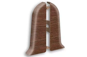 Торцевая заглушка (пара) для плинтуса Идеал Классик-70, К-П70-Тп 293 Орех Темный, 70 мм