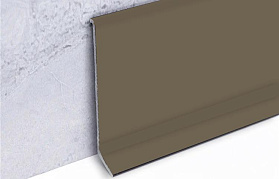 Алюминиевый напольный плинтус Русский профиль, анодированный титан матовый, 60х11,2х2500 мм, 1 м.п