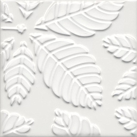 Декор Kerama Marazzi Марокканская коллекция Агдаль KMD2SFB001BN Декор 1 белый матовый структура 15x15x0,9